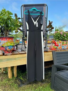 WHBM $185 Colorblock Wide Leg Jumpsuit